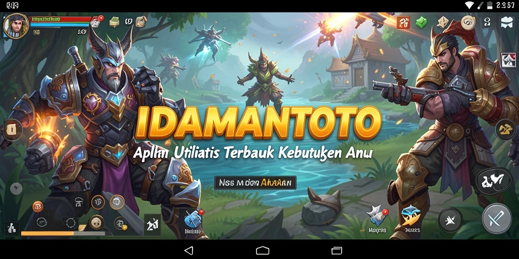 Tampilan antarmuka utama IDAMANTOTO dengan fitur utility yang bermanfaat.