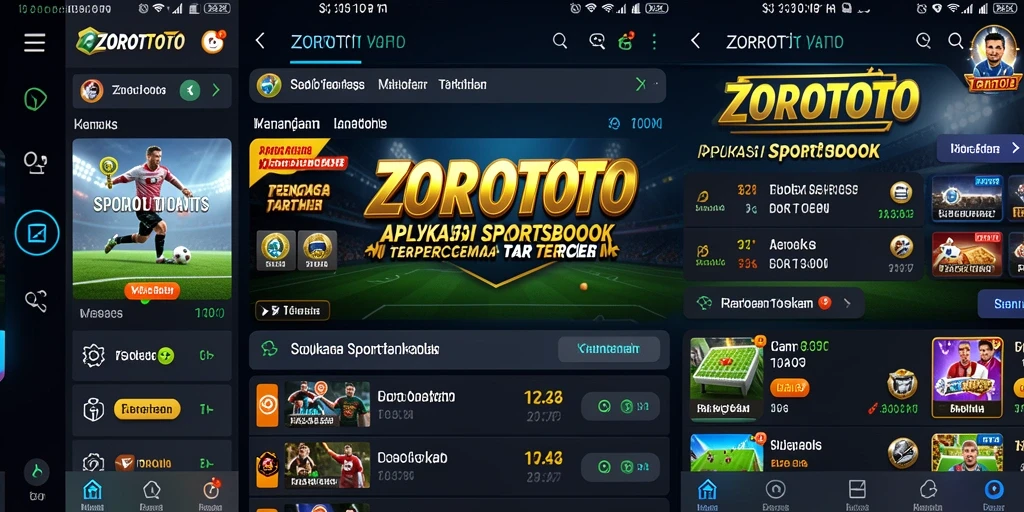 Tangkapan layar ZOROTOTO menampilkan antarmuka taruhan olahraga yang menarik.